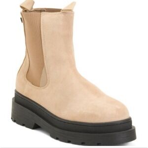 Scotch & Soda Aubri Women's Tan Boots Size 6 NEW Black Lug Sole